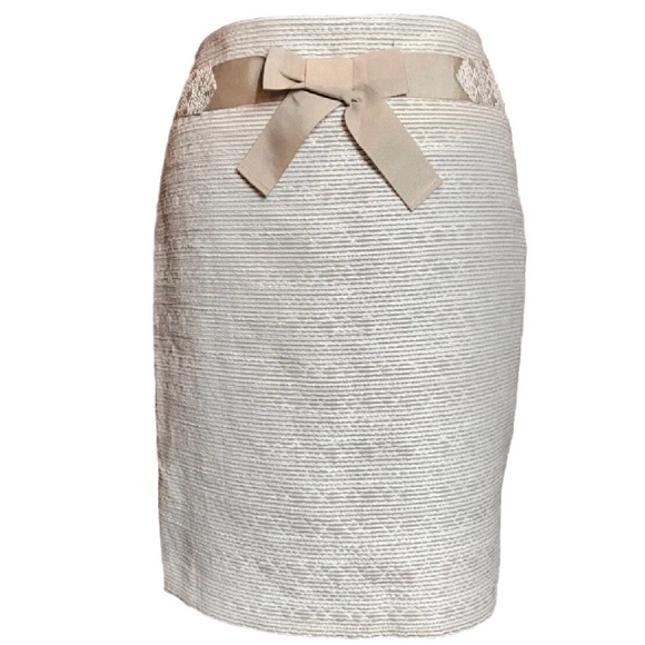 LOFT Dresses & Skirts - LOFT Beige and Off White Jacquard Skirt -  NWOT